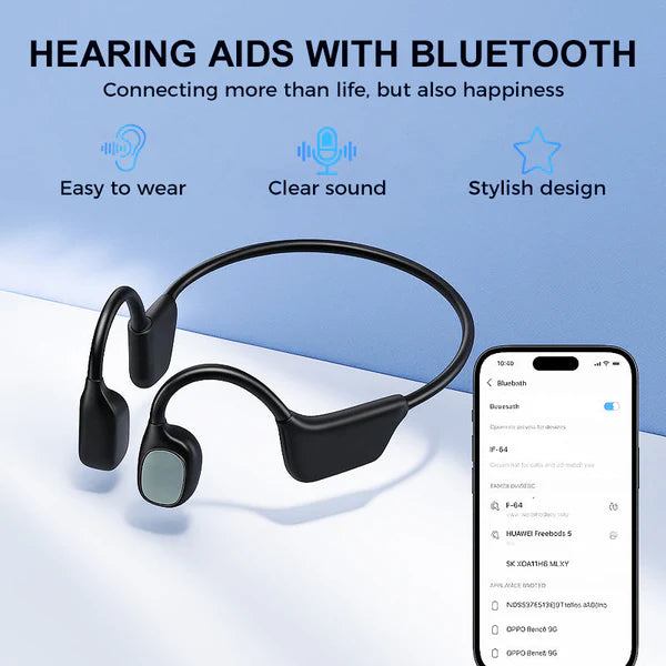 Yagoo™ Bone Conduction Smart Hearing Aid Bluetooth Earphones image Yagoo™ Bone Conduction Smart Hearing Aid Bluetooth Earphones